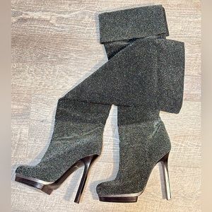 Diego Dolcini Galaxy Shimmer Mid Calf Boots - 2011 Fall/Winter Line - Size EU 38